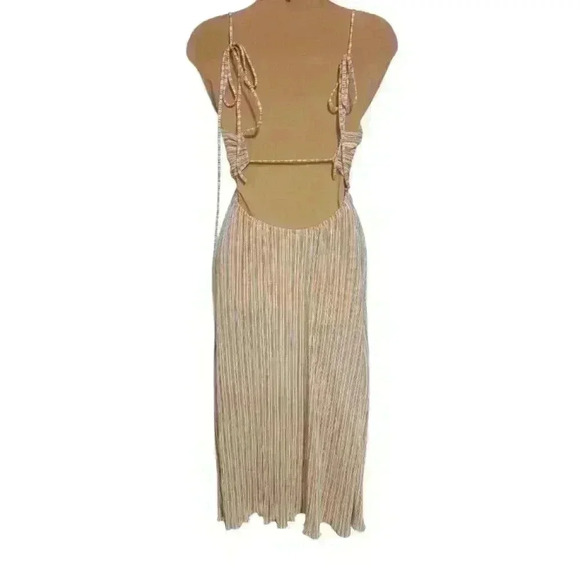 Juniper Blu Striped Maxi Dress Spaghetti Straps - Picture 2 of 8